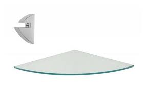 REPISA ESQUINERO DE VIDRIO 0.80 X 25 X 25 CM C/SOPORTE CROMADO - Imagen 3