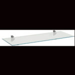 REPISA RECTANGULAR VIDRIO 0.80 X 10 X 40 CM C/SOPORTE CROMADO