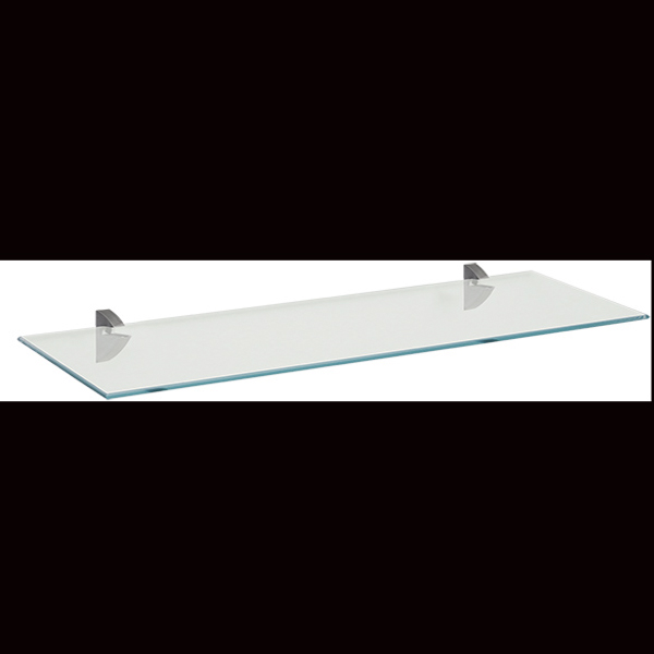 REPISA RECTANGULAR VIDRIO 0.80 X 10 X 40 CM C/SOPORTE CROMADO