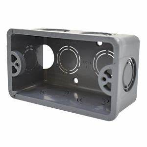 CAJA PVC P/GYPSUM 2 X 4 GRIS