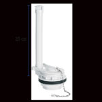 VALVULA DE DESCARGA PARA INODORO 8 1/2" ALTO X 3"  FOSET VW-007