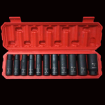 JUEGO DE 12 COPAS DE IMPACTO LARGAS 1/2" HEXAG TRUPER JDI-1/2X