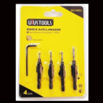 JGO BROCA AVELLANADOR MADERA 4 PCS (3/32,7/64,1/8,9/64) UYUSTO BCV4SU