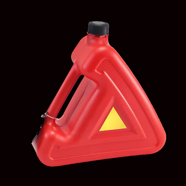 RECIPIENTE ROJO EXTINTOR FORMA DE TRIANGULO 15540-ROE