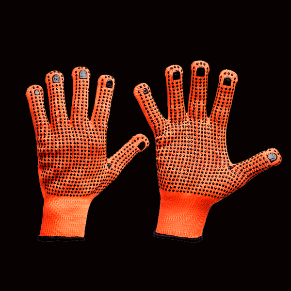 GUANTE TEJIDO NARANJA PUNTOS PVC AMBAS CARAS TRUPER GU-445 103925