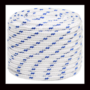 SOGA POLIPROPILENO BLANCO AZUL 12 MM (1/2") VENTA EN METROS