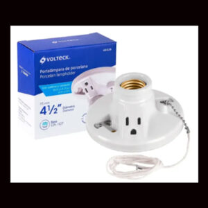 CEPO PORCELANA CON TOMA Y CADENA VOLTECK POPO-20 46526