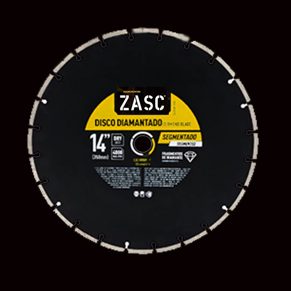 DISCO DIAMANTE 14¨ SEGMENTADO 4400RPM ZASC Z-DBD350